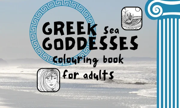 Greek Sea Goddesses Colouring Book PRINTABLE A4