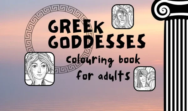 Greek Goddesses Colouring Book PRINTABLE A4